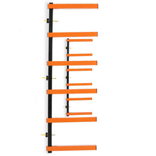 Load image into Gallery viewer, Lumber Wood Storage Metal Rack with 6-Level Wall Mount ¨C Orange Organizer