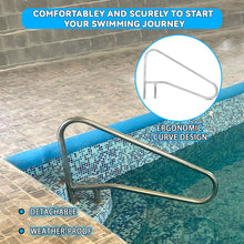 Load image into Gallery viewer, 304 Stainless Steel Swimming Pool Hand Rail Stainless Ladder Handrail Stair Rail