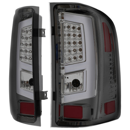 KUAFU LED Tube Tail Light Brake Lamp BLK For 07-13 Chevy Silverado 1500