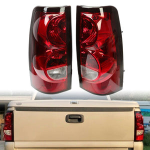 For 03 04 05 06 Chevy Silverado 1500 2500 3500HD Red Tail Lights Brake Lamp Pair