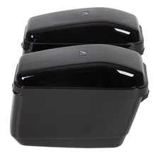 Load image into Gallery viewer, Black Motorcycle Hard Saddle Bags w/ Mounting Hardware For Cruisers US