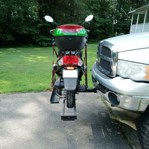 Motorcycle Carrier Hitch Mount Hauler Rack - Steel - Dirt Bike MX Scooter