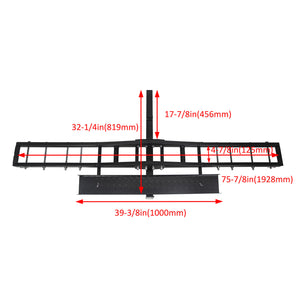 Motorcycle Carrier Hitch Mount Hauler Rack - Steel - Dirt Bike MX Scooter