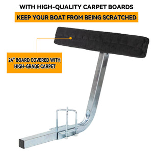 2 x Boat Trailer 2' Side Guide Bunk Board Guide-On w/ Carpet-padded Boards